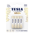 Tesla baterije - 4 komada alkalne baterije AAA GOLD+ 1,5V 1350 mAh