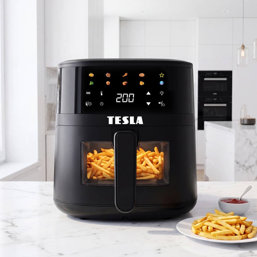 TESLA Electronics AirCook - friteza na vrući zrak 4,4 l, 1450 W/230 V, crna
