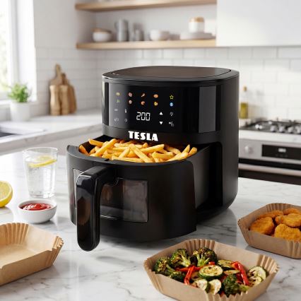TESLA Electronics AirCook - friteza na vrući zrak 4,4 l, 1450 W/230 V, crna
