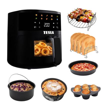 TESLA Electronics AirCook - friteza na vrući zrak 4,4 l, 1450 W/230 V, crna