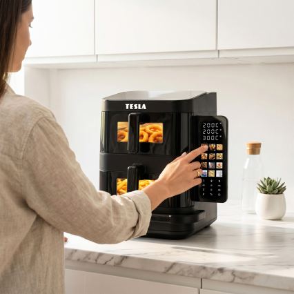 TESLA Electronics AirCook - Friteza na vrući zrak s trima zonama 14,5 l 2800W/230V crna