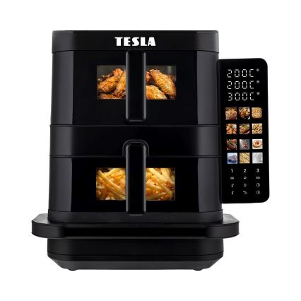 TESLA Electronics AirCook - Friteza na vrući zrak s trima zonama 14,5 l 2800W/230V crna