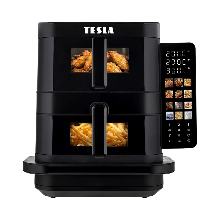 TESLA Electronics AirCook - Friteza na vrući zrak s trima zonama 14,5 l 2800W/230V crna