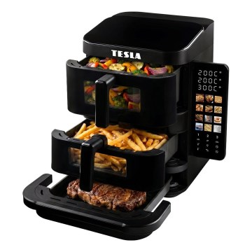 TESLA Electronics AirCook - Friteza na vrući zrak s trima zonama 14,5 l 2800W/230V crna