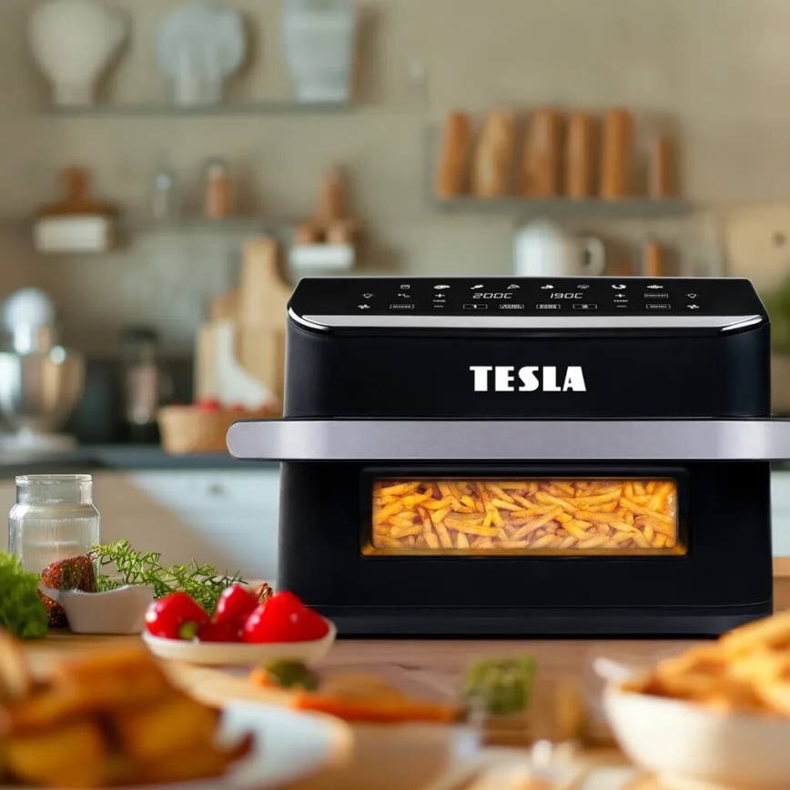 TESLA Electronics AirCook - Multifunkcionalna dvostruka digitalna friteza s toplim zrakom 10 l 2400W/230V