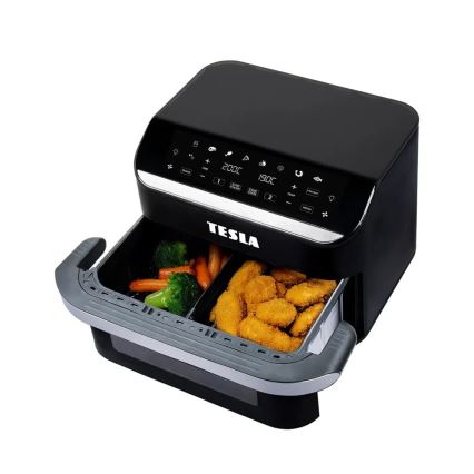 TESLA Electronics AirCook - Multifunkcionalna dvostruka digitalna friteza s toplim zrakom 10 l 2400W/230V