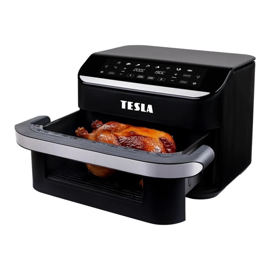 TESLA Electronics AirCook - Multifunkcionalna dvostruka digitalna friteza s toplim zrakom 10 l 2400W/230V