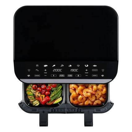 TESLA Electronics AirCook - Multifunkcionalna dvostruka digitalna friteza s toplim zrakom 9 l 2400W/230V