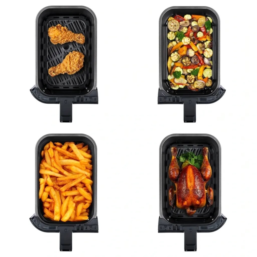 TESLA Electronics AirCook - Multifunkcionalna dvostruka digitalna friteza s toplim zrakom 9 l 2400W/230V