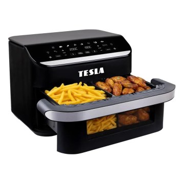 TESLA Electronics AirCook - Multifunkcionalna dvostruka digitalna friteza s toplim zrakom 10 l 2400W/230V