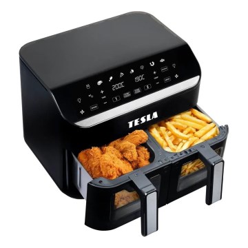 TESLA Electronics AirCook - Multifunkcionalna dvostruka digitalna friteza s toplim zrakom 9 l 2400W/230V