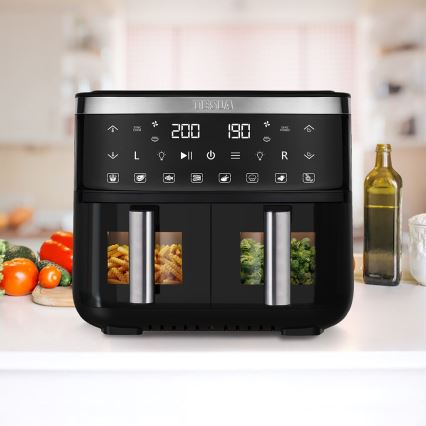 TESLA Electronics AirCook - Višenamjenska dvostruka digitalna friteza na vrući zrak 7,6 l 2850W/230V
