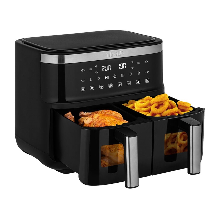TESLA Electronics AirCook - Višenamjenska dvostruka digitalna friteza na vrući zrak 7,6 l 2850W/230V
