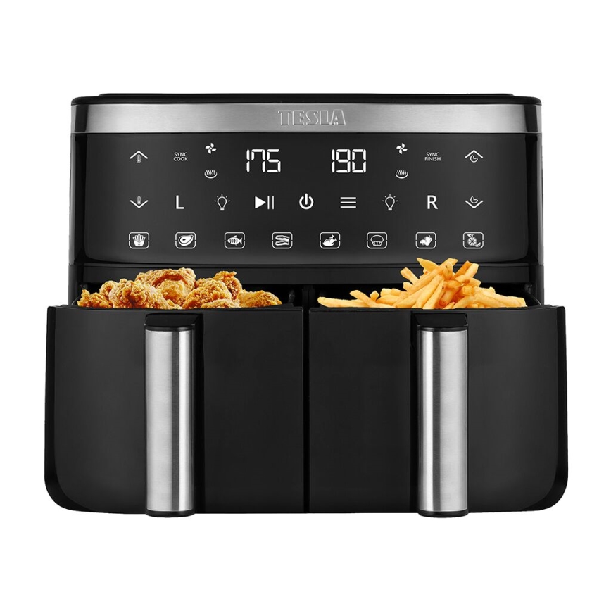TESLA Electronics AirCook - Višenamjenska dvostruka digitalna friteza na vrući zrak 7,6 l 2850W/230V