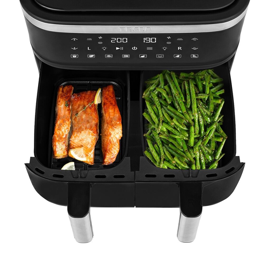 TESLA Electronics AirCook - Višenamjenska dvostruka digitalna friteza na vrući zrak 7,6 l 2850W/230V