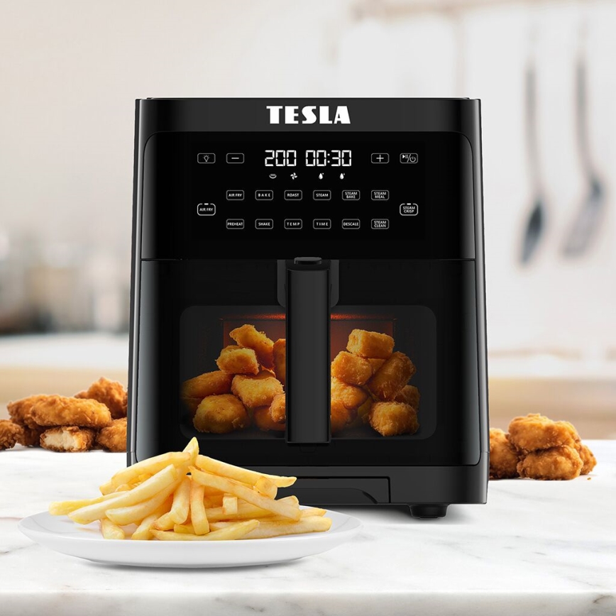 TESLA Electronics AirCook - Višenamjenska friteza na vrući zrak s funkcijom pare 5 l 1500W/230V