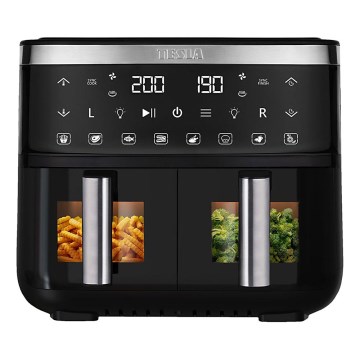 TESLA Electronics AirCook - Višenamjenska dvostruka digitalna friteza na vrući zrak 7,6 l 2850W/230V