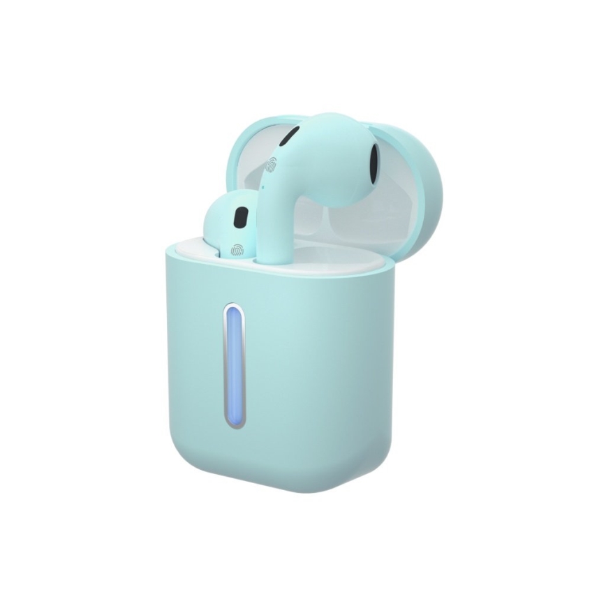 TESLA Electronics - Bežične slušalice 300 mAh + 2x 25 mAh IPX4 tirkizna