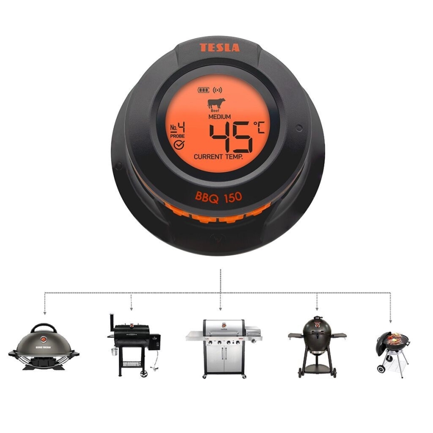 TESLA Electronics Cook - Digitalni termometar za meso sa sondom 0-400 °C 2xAA IP65