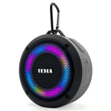 TESLA Electronics - LED RGB Bežični zvučnik 5W/1200 mAh/3,7V IPX7 siva