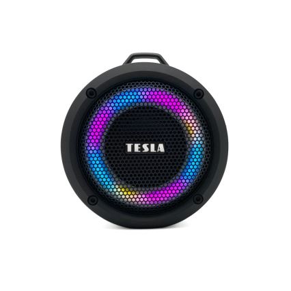 TESLA Electronics - LED RGB Bežični zvučnik 5W/1200 mAh/3,7V IPX7 siva