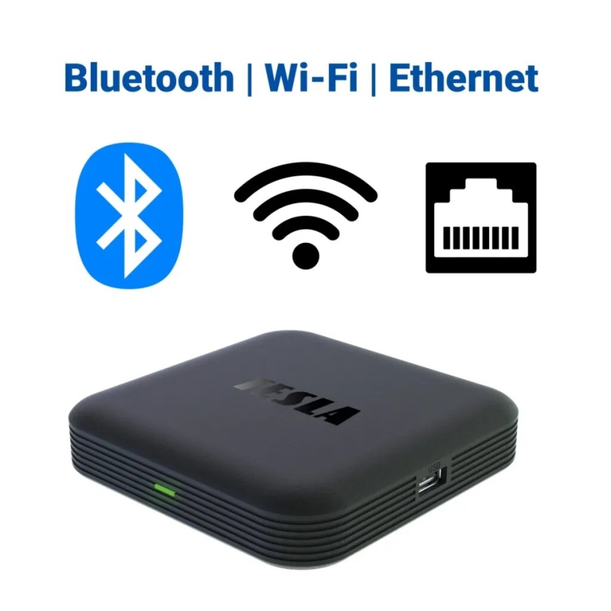 TESLA Electronics MediaBox - UHD multimedijalni reproduktor Wi-Fi + daljinski upravljač