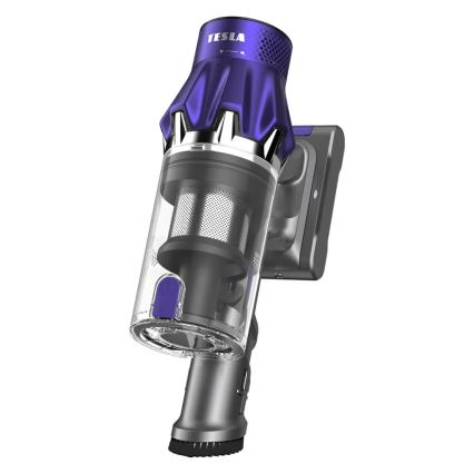 TESLA Electronics PureStar - Fleksibilni bežični štapni usisivač 2u1 250W/2200 mAh siva/ljubičasta