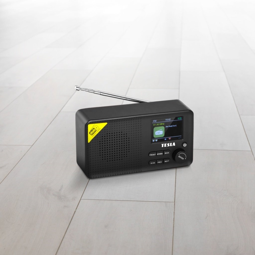 TESLA Electronics - Radio DAB+ FM 5W/4000 mAh crna