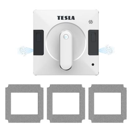 TESLA Electronics RoboStar - Pametni čistač prozora s dvostrukim raspršivanjem vode 72W/230V/500 mAh Wi-Fi + daljinski upravljač