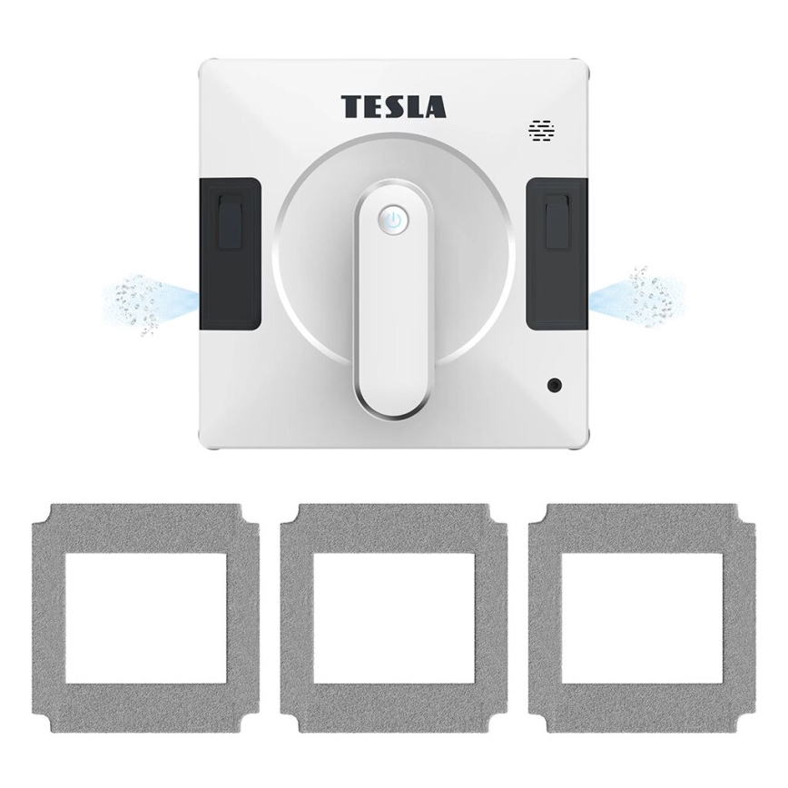 TESLA Electronics RoboStar - Pametni čistač prozora s dvostrukim raspršivanjem vode 72W/230V/500 mAh Wi-Fi + daljinski upravljač