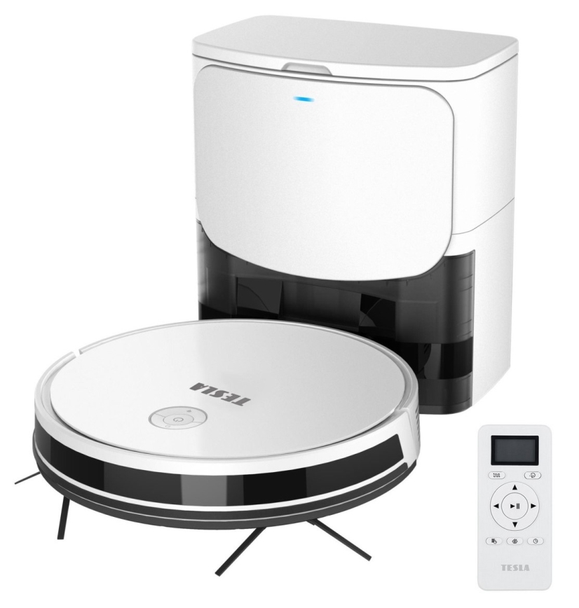TESLA Electronics RoboStar - Pametni robotski usisavač 2u1 2600 mAh Wi-Fi bijela + daljinski upravljač