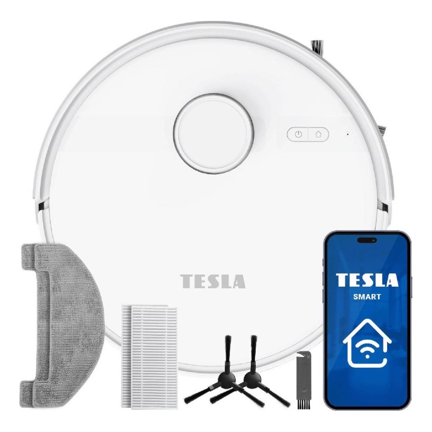 TESLA Electronics RoboStar - Pametni robotski usisavač 2u1 3200 mAh Wi-Fi bijeli