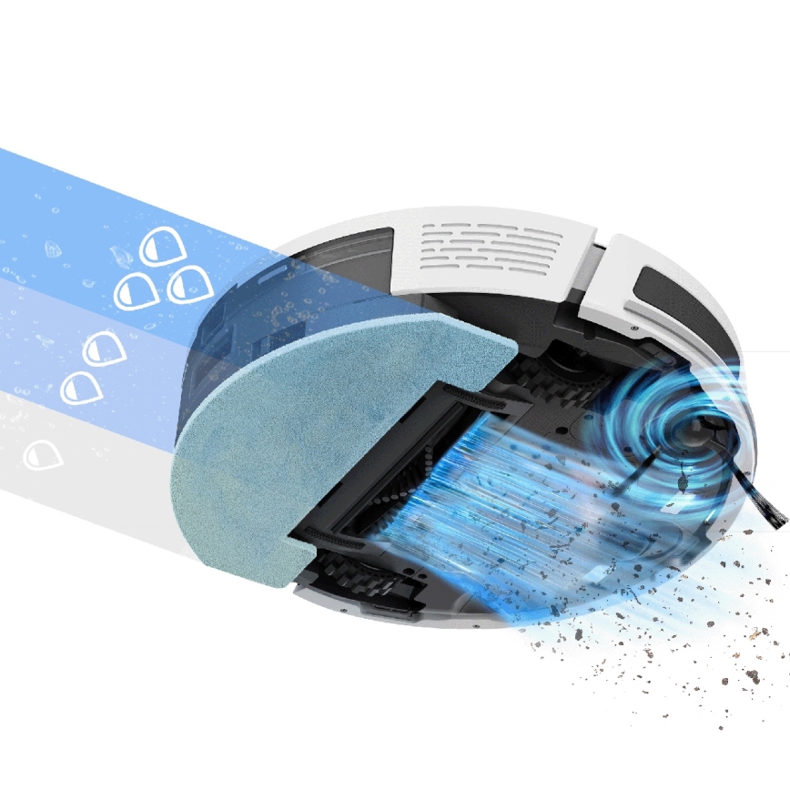 TESLA Electronics RoboStar - Pametni robotski usisavač 2u1 3200 mAh Wi-Fi bijeli