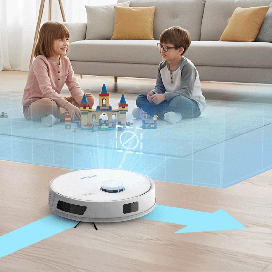 TESLA Electronics RoboStar - Pametni robotski usisavač 3 u 1 3200 mAh Wi-Fi bijela