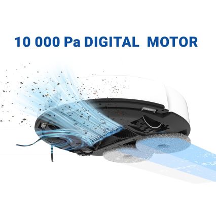 TESLA Electronics RoboStar - Pametni robotski usisavač 3 u 1 5200 mAh Wi-Fi bijela