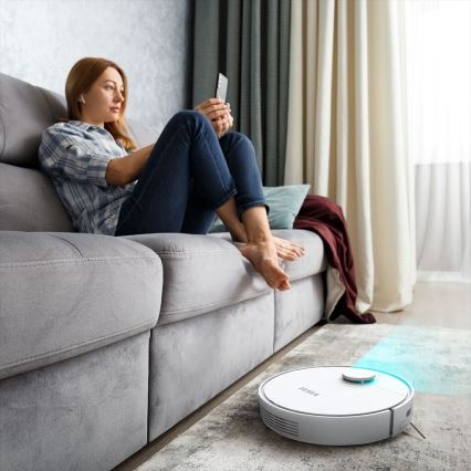 TESLA Electronics RoboStar - Pametni robotski usisivač 2u1 2550 mAh Wi-Fi bijela