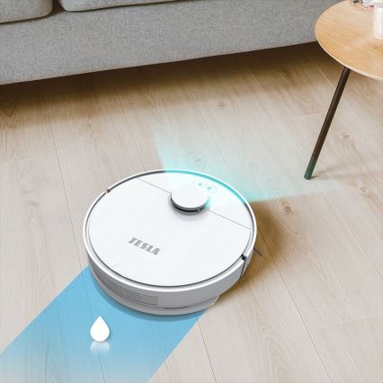 TESLA Electronics RoboStar - Pametni robotski usisivač 2u1 2550 mAh Wi-Fi bijela
