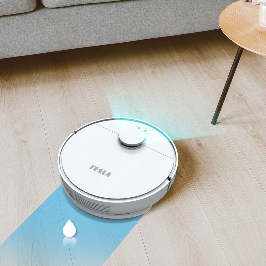 TESLA Electronics RoboStar - Pametni robotski usisivač 2u1 2550 mAh Wi-Fi bijela