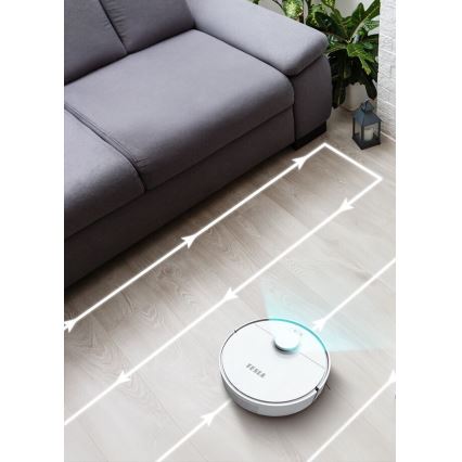TESLA Electronics RoboStar - Pametni robotski usisivač 2u1 2550 mAh Wi-Fi bijela