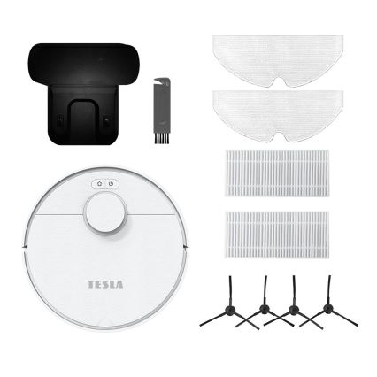 TESLA Electronics RoboStar - Pametni robotski usisivač 2u1 2550 mAh Wi-Fi bijela