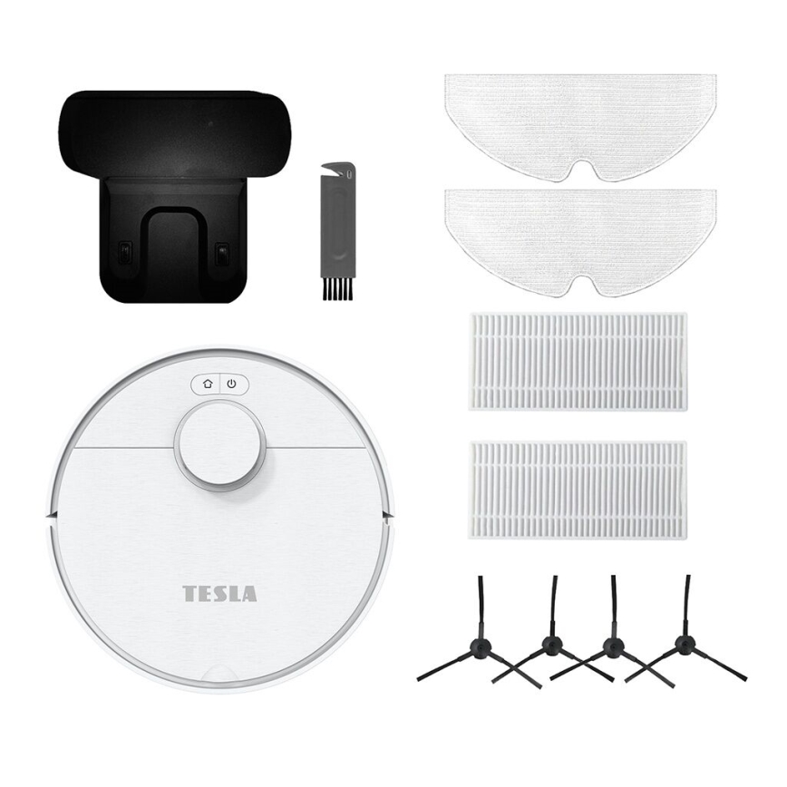 TESLA Electronics RoboStar - Pametni robotski usisivač 2u1 2550 mAh Wi-Fi bijela