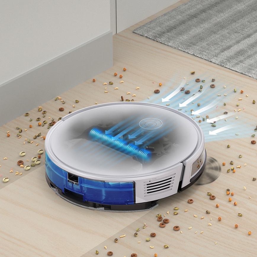 TESLA Electronics RoboStar - Pametni robotski usisivač 2u1 2600 mAh Wi-Fi bijela + daljinski upravljač