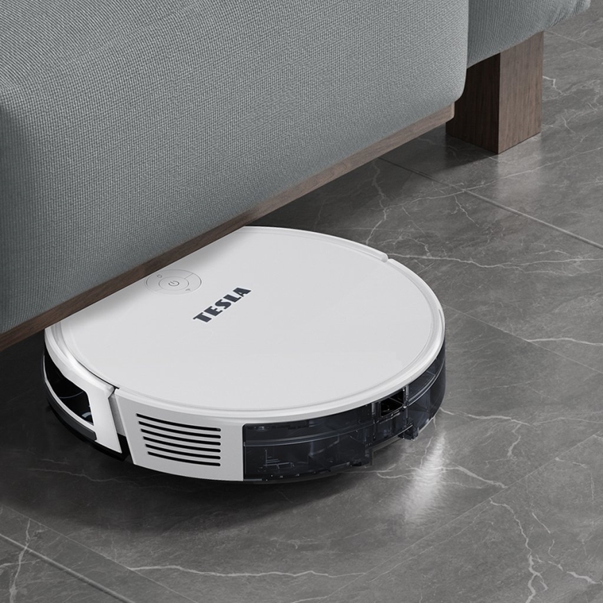 TESLA Electronics RoboStar - Pametni robotski usisivač 2u1 2600 mAh Wi-Fi bijela + daljinski upravljač