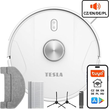 TESLA Electronics RoboStar - Pametni robotski usisivač 2u1 2600 mAh Wi-Fi bijela
