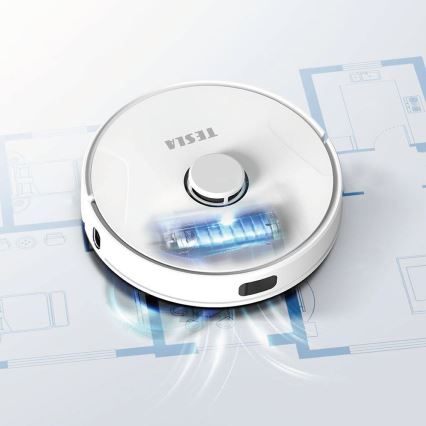 TESLA Electronics RoboStar - Pametni robotski usisivač 2u1 2600 mAh Wi-Fi bijela