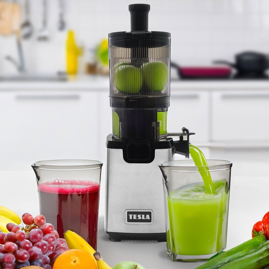 TESLA Electronics SlowJuicer Deluxe - Spori sokovnik 250W/230V nehrđajući/crna