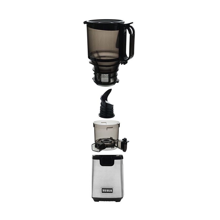 TESLA Electronics SlowJuicer Deluxe - Spori sokovnik 250W/230V nehrđajući/crna