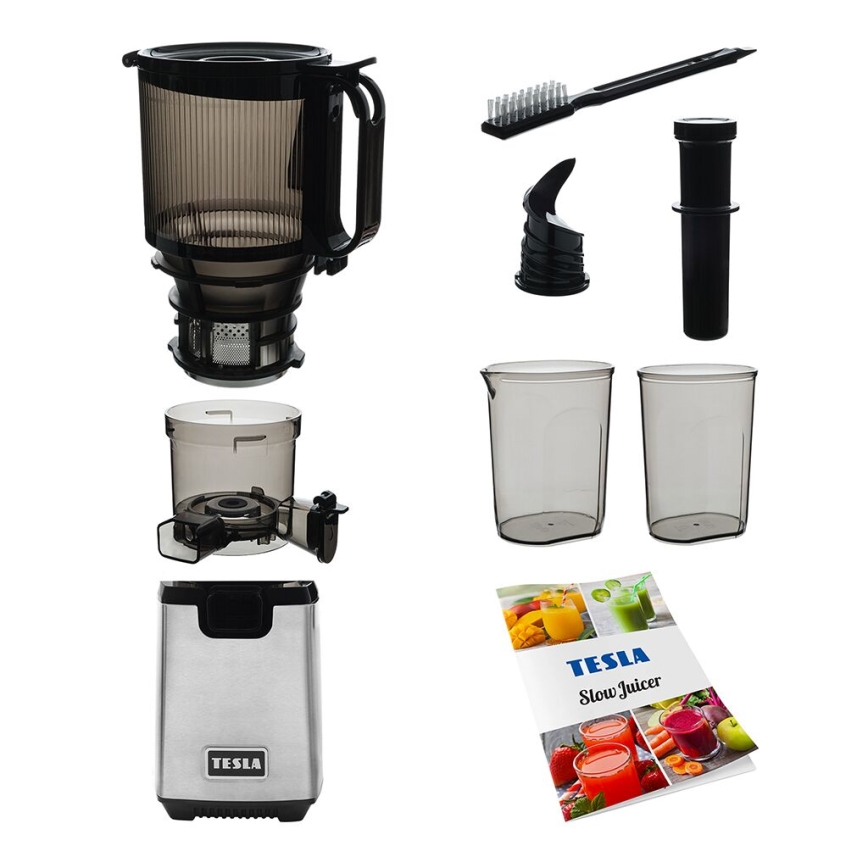 TESLA Electronics SlowJuicer Deluxe - Spori sokovnik 250W/230V nehrđajući/crna