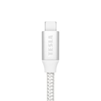 TESLA Electronics - USB kabel USB-C 3.2 konektor Power Delivery 1m 100W bijela