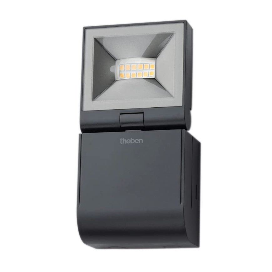 theben - LED zidni reflektor LED/10W/230V crni IP55
